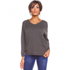 Sweter "Karine" w kolorze szarym. Szare swetry klasyczne damskie marki So Cachemire, s, z kaszmiru. W wyprzedaży za 173,95 zł.