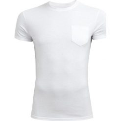 T-shirt męski TSM606 - biały - Outhorn. Białe koszulki męskie Outhorn, na lato, m, bez wzorów, z materiału, bez kołnierzyka. Za 39,99 zł.