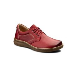 LASOCKI COMFORT RITA-03. Czerwone półbuty damskie Lasocki Comfort, bez wzorów, ze skóry, bez obcasa, bez zapięcia. Za 169,99 zł.