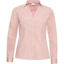 Bluzka ze stretchem bonprix stary jasnoróżowy. Różowe koszulki damskie bonprix, bez wzorów, retro, z dekoltem w serek, bez rękawów. Za 32,99 zł.