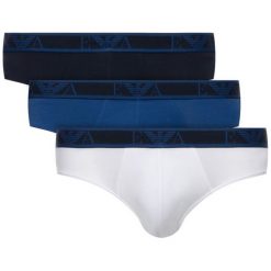 Komplet 3 par slipów Emporio Armani Underwear 111734 9A715 27233. Slipy męskie Emporio Armani Underwear, s, bez wzorów, z elastanu. W wyprzedaży za 139,00 zł.