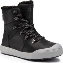 Śniegowce KEEN - Elena Hiker Boot Wp 1023573 Black/Drizzle. Czarne kozaki damskie Keen, na zimę, ze skóry, bez zapięcia. Za 549,00 zł.