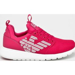 EA7 Emporio Armani - Buty. Różowe buty sportowe damskie EA7 Emporio Armani, z materiału. W wyprzedaży za 399,90 zł.