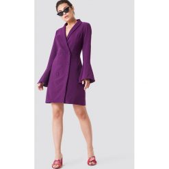 Marynarki i żakiety damskie: Trendyol Marynarka z rozszerzanym rękawem – Purple
