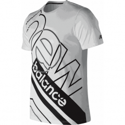 New Balance MT91084WT. Szare podkoszulki męskie New Balance, na jesień, s, bez wzorów, z bawełny, sportowe, bez kołnierzyka, bez rękawów. Za 129,99 zł.