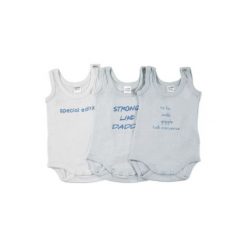 Body niemowlęce: KANZ Boys Baby Body dziecięce white/light blue 3 szt.