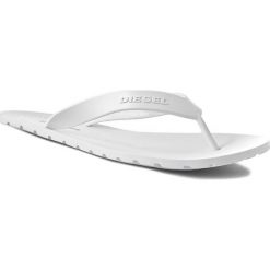 Japonki DIESEL - Splish Y00435 PR184 T1003 White. Białe japonki męskie Diesel, z tworzywa sztucznego. W wyprzedaży za 139,00 zł.