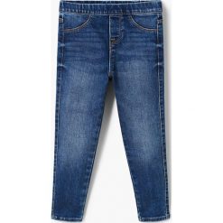 Mango Kids - Jeansy dziecięce Rosana 104-164 cm. Niebieskie rurki dziewczęce marki Mango Kids, z bawełny. Za 59,90 zł.
