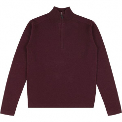 Sweter kaszmirowy w kolorze śliwkowym. Brązowe golfy męskie marki Ateliers de la Maille, m, z kaszmiru. W wyprzedaży za 545,95 zł.