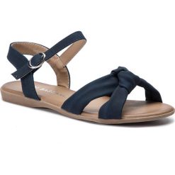 Sandały BASSANO - WS17129-2 Cobalt Blue. Niebieskie klapki damskie Bassano, bez wzorów, ze skóry ekologicznej, bez obcasa. Za 49,99 zł.