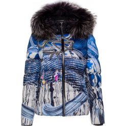 Kurtka narciarska SPORTALM PIKH. Niebieskie kurtki damskie Sportalm, z nadrukiem, z dzianiny, retro, bez kaptura, narciarskie. Za 4840,00 zł.