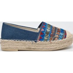 Answear - Espadryle Lisa. Szare tomsy damskie ANSWEAR, z materiału, na platformie. W wyprzedaży za 84,90 zł.