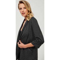 Marynarka z marszczeniem. Szare marynarki damskie Moodo, xl, w kratkę, z elastanu. Za 119,99 zł.