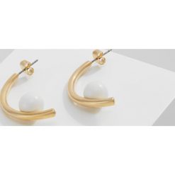 Kolczyki damskie: Whistles CURVE STONE EARRING Kolczyki goldcoloured