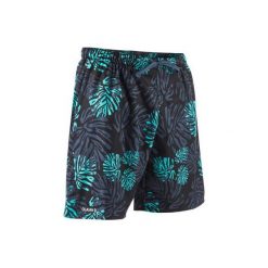 Spodenki surfing standardowe BS 100S Funkyleaf. Zielone koszulki męskie OLAIAN, s, bez wzorów, z poliesteru, klasyczne, na fitness i siłownię. Za 39,99 zł.