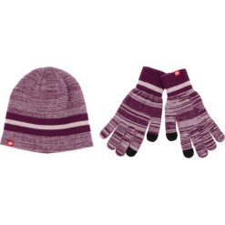 Zestaw Czapka i Rękawiczki NEW BALANCE - 500342 532. Fioletowe czapki zimowe damskie New Balance, z materiału. Za 129,99 zł.