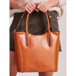 ROVICKY WŁOSKA TORBA DAMSKA SKÓRZANA SHOPPER BAG. Szare torby damskie na zakupy ROVICKY, w paski, ze skóry, eleganckie, na ramię, duże, bez dodatków. Za 319,90 zł.