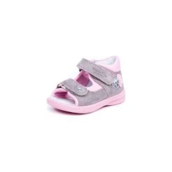 Superfit Girls Sandały Polly truffle kombi (średnie) - szary - Gr.Moda (6 - 24 miesięcy ). Szare buciki niemowlęce chłopięce marki Superfit, ze skóry. Za 169,00 zł.