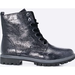 Tamaris - Botki. Szare botki damskie na obcasie Tamaris, z materiału. W wyprzedaży za 139,90 zł.