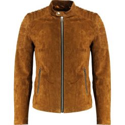 Kurtki męskie bomber: Goosecraft BIKER Kurtka skórzana cognac