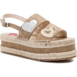 Espadryle LOVE MOSCHINO - JA16385I07JF0105 Crosta Sabbia. Pomarańczowe espadryle damskie Love Moschino, bez wzorów, ze skóry, bez obcasa. W wyprzedaży za 509,00 zł.