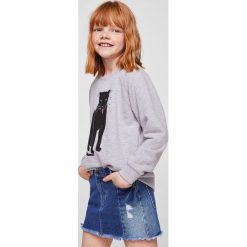 Mango Kids - Spódnica dziecięca Sue 110-164 cm. Szare spódniczki dziewczęce marki Mango Kids, z bawełny, mini. Za 59,90 zł.