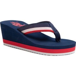 Japonki U.S. POLO ASSN. - Hera CHANY4093S0/T1 Dkbl/Red. Niebieskie klapki damskie U.S. Polo Assn., bez wzorów, z tworzywa sztucznego, bez obcasa, na obcasie. W wyprzedaży za 89,00 zł.