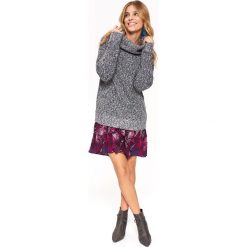 LUŹNY SWETER DAMSKI GOLF. Szare swetry damskie Top Secret, bez wzorów, z dzianiny, bez rękawów. W wyprzedaży za 59,99 zł.