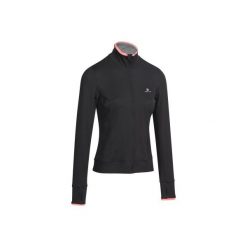 Bluza na zamek fitness kardio 100 damska. Czarne bluzy rozpinane damskie DOMYOS, z elastanu. Za 59,99 zł.
