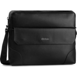 Torba na laptopa GUESS - HM6783 POL94 BLA. Czarne torby męskie skórzane Guess, z aplikacjami, ze skóry ekologicznej. W wyprzedaży za 499,00 zł.