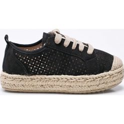 Corina - Espadryle. Czarne espadryle damskie marki Corina, z materiału, na obcasie. W wyprzedaży za 84,90 zł.