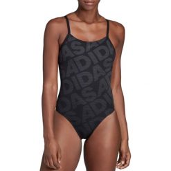 Adidas W Per+ 1 PC Lin Swimsuit CV3617. Czarne stroje kąpielowe damskie Adidas, bez wzorów, z poliesteru. W wyprzedaży za 139,99 zł.