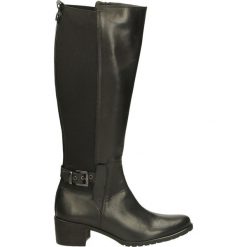 Kozaki - EQ2223 V-E NE. Czarne buty zimowe damskie marki Venezia, z materiału, na obcasie. Za 299,00 zł.