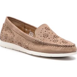 Mokasyny CAPRICE - 9-24551-22 Taupe Sparkle 355. Pomarańczowe mokasyny damskie Caprice, ze skóry, na płaskiej podeszwie. W wyprzedaży za 169,00 zł.