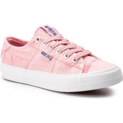 Tenisówki BIG STAR - DD274450 Pink. Różowe półbuty damskie BIG STAR, na co dzień, bez wzorów, z gumy, retro, bez obcasa, na płaskiej podeszwie, bez zapięcia. Za 109,00 zł.