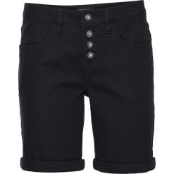 Bermudy ze stretchem bonprix czarny. Czarne szorty damskie bonprix. Za 84,99 zł.