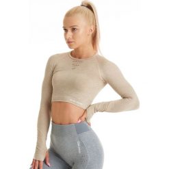 Gym Hero - Longsleeve. Pomarańczowe bluzki damskie Gym Hero, m, bez wzorów, z dzianiny, z okrągłym kołnierzem. W wyprzedaży za 99,90 zł.