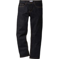 Dżinsy Regular Fit Straight bonprix czarny. Czarne jeansy męskie regular marki bonprix. Za 74,99 zł.