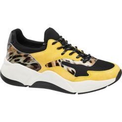 Sneakersy damskie Graceland żółte. Żółte sneakersy damskie Graceland, z materiału. Za 95,00 zł.