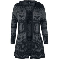 Kardigany damskie: Disney Villains Intarsia Kardigan damski czarny/ciemnoszary