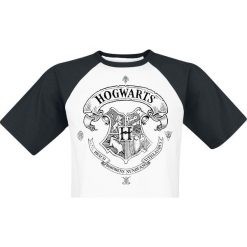 T-shirty męskie z nadrukiem: Harry Potter Hogwarts T-Shirt biały/czarny