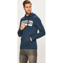 Only & Sons - Bluza. Niebieskie bluzy męskie Only & Sons, xxl, z nadrukiem, z bawełny, z kapturem, bez rękawów, z kapturem. W wyprzedaży za 79,90 zł.