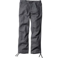 Spodnie lniane Regular Fit Straight bonprix dymny szary. Szare spodnie męskie bonprix, na lato, m, bez wzorów. Za 129,99 zł.