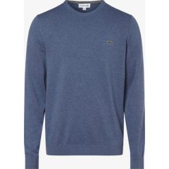 Lacoste - Sweter męski, niebieski. Niebieskie swetry męskie Lacoste, s, z aplikacjami, z dzianiny, eleganckie, bez kołnierzyka, bez kaptura. Za 449,95 zł.