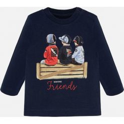 Mayoral - Longsleeve dziecięcy 74-98 cm. Niebieskie t-shirty chłopięce Mayoral, z nadrukiem, z bawełny, z długim rękawem. Za 55,90 zł.