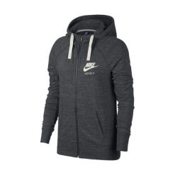 Nike bluza damska W Nsw Gym Vntg Hoodie Fz Anthracite Sail XL. Bluzy sportowe damskie Nike, xl, bez wzorów, z bawełny, z długim rękawem, długie, z kapturem. W wyprzedaży za 215,00 zł.