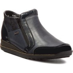 Botki RIEKER 44278-14. Botki damskie Rieker, bez obcasa, bez zapięcia. Za 329,99 zł.