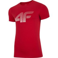 T-shirt męski TSM312 - czerwony. Czerwone koszulki męskie 4f, m, bez wzorów, bez kołnierzyka. Za 49,99 zł.
