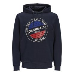 Jack&Jones Męska bluza z kapturem Rart Chapo Sweat Hood Total Eclipse Reg (rozmiar S). Bluzy męskie Jack&Jones, s, bez wzorów, z kapturem, bez rękawów, z kapturem. W wyprzedaży za 101,00 zł.