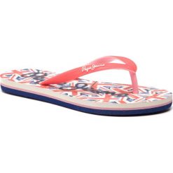 Japonki PEPE JEANS - Beach Uk PGS70027 Red 255. Czerwone sandały dziewczęce Pepe Jeans, z jeansu, bez zapięcia. Za 89,00 zł.